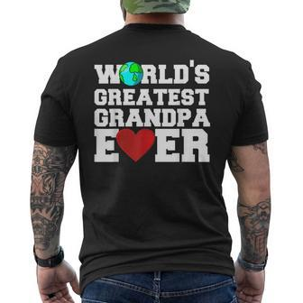 Worlds Greatest Grandpa Ever Men's Back Print T-shirt | Mazezy