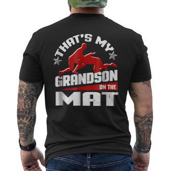 Wrestling Grandma Grandpa Wrestle Season Men's Back Print T-shirt | Mazezy