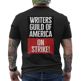 Write For Rights Writers Guild On Strike Anti Ai Chatbot Wga Mens Back Print T-shirt | Mazezy