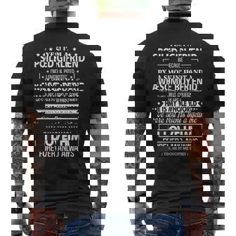 Yes Im A Spoiled Girlfriend Because Im Loved Protected Men's Back Print T-shirt | Mazezy