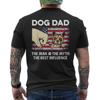 Yorkshire Terrier Dog Dad The Man The Myth Fathers Day Men's T-shirt Back Print - Thegiftio UK