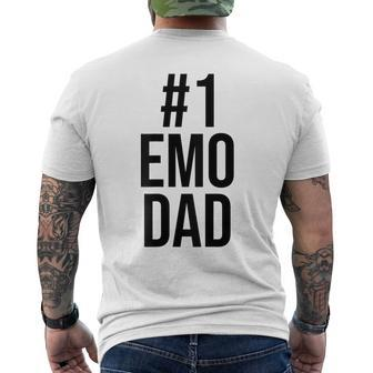 Mens 1 Emo Dad Men's Back Print T-shirt | Mazezy