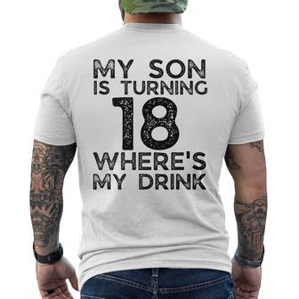 18Th Birthday For Dad Mom 18 Year Old Son Family Squad Men's T-shirt Back Print - Seseable
