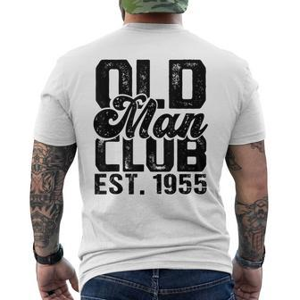 1955 Birthday Party Old Man Club Est 1955 Senior Citizen Men's Back Print T-shirt | Mazezy