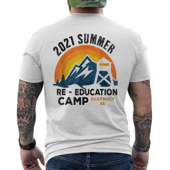2021 Summer Reeducation Camp Military Reeducate Funny Gift Mens Back Print T-shirt | Mazezy