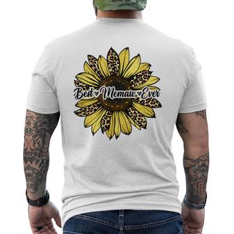 Best Memaw Ever Sunflower Memaw Mothers Day Mens Back Print T-shirt