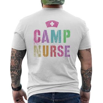 Rockin Camp Nurse Nursing Student Camping Purple Medical Mens Back Print T-shirt