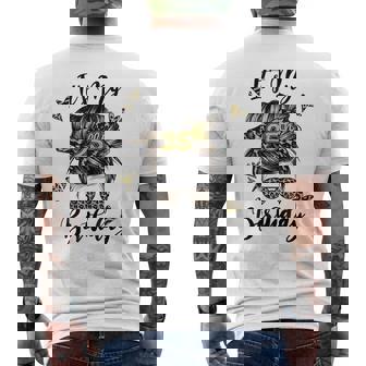 25Th Birthday Decorations Girl Messy Bun 25 Years Old Bday Men's Back Print T-shirt | Mazezy