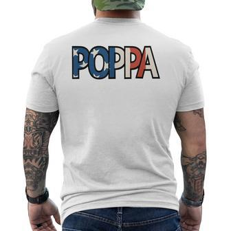 All American Poppa Patriotic July 4Th Fathers Day Gift Mens Back Print T-shirt | Mazezy