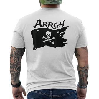 Argh Pirate Skull And Crossbones Jolly Roger Argh Pirate Men's Back Print T-shirt | Mazezy