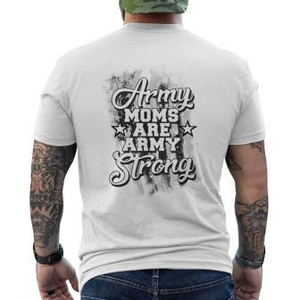 Army Moms Are Army So Strong Red Friday Gift Military Mom Mens Back Print T-shirt | Mazezy