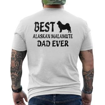 Best Alaskan Malamute Dad Ever Men's Back Print T-shirt | Mazezy