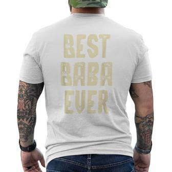 Best Baba Ever Arabic Arab Father Dad Mens Back Print T-shirt - Seseable