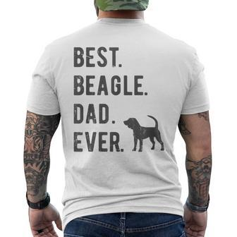 Best Beagle Dad Ever Funny Beagle Dog Lovers Dad Gift Gift For Mens Mens Back Print T-shirt - Seseable