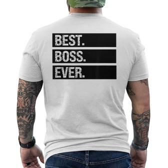 Best Boss Ever Funny Boss Joke Boss Birthday Boss Humor Mens Back Print T-shirt - Seseable