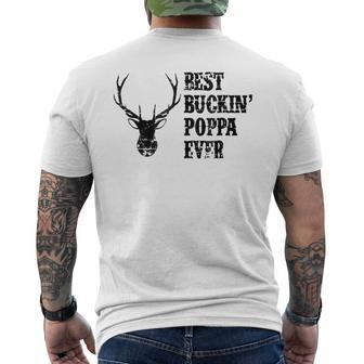 Best Buckin Poppa Ever Deer Hunter Mens Back Print T-shirt