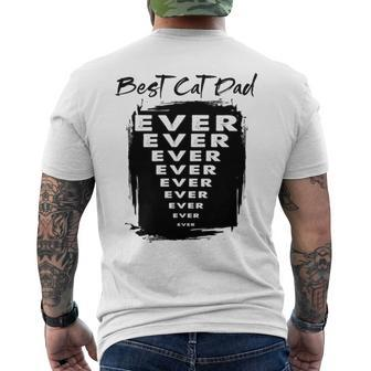 Best Cat Dad Ever V2 Men's Crewneck Short Sleeve Back Print T-shirt