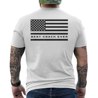 Best Coach Ever Coach Apparel American Flag Coach Mens Back Print T-shirt - Seseable