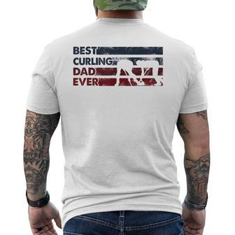 Best Dad Ever - Father Vintage Curling Men's Back Print T-shirt | Mazezy