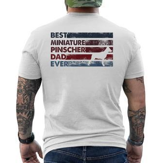 Best Dog Dad Ever Father Miniature Pinscher Mens Back Print T-shirt - Seseable