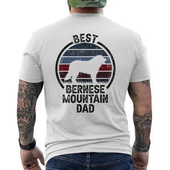 Best Dog Father Dad - Vintage Berner Bernese Mountain Men's T-shirt Back Print - Seseable