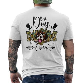 Best Dog Mom Ever Cute Beagle Dog Lover Men's Back Print T-shirt | Mazezy