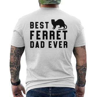 Best Ferret Dad Ever Pet Weasel Men's Back Print T-shirt | Mazezy