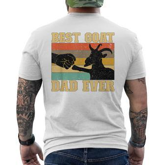 Best Goat Dad Ever Goat Father Goat Farmer Goat Lover Gift For Mens Mens Back Print T-shirt - Seseable