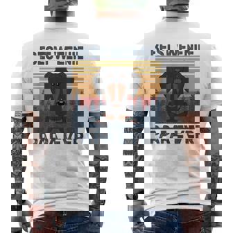 Best Weenie Papa Ever Dachshund Dad Vintage Mens Back Print T-shirt | Mazezy