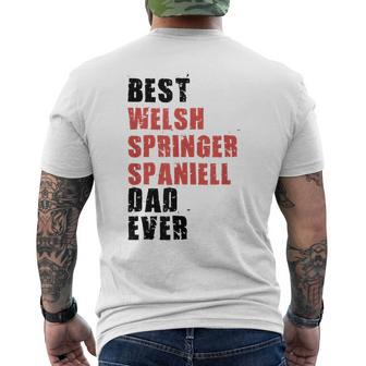 Best Welsh Springer Spaniel Dad Ever Adc131b Men's Back Print T-shirt | Mazezy