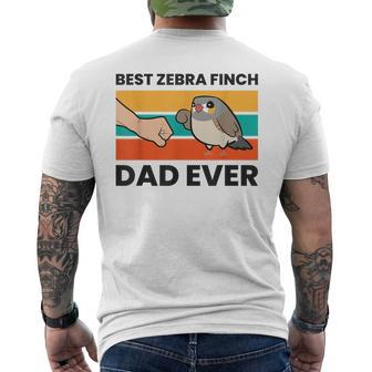 Best Zebra Finch Dad Ever Australian Zebra Finch Bird Mens Back Print T-shirt - Seseable