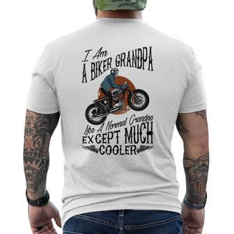 I Am A Biker Grandpa T For Grandpas Motorbikes Men's Back Print T-shirt | Mazezy