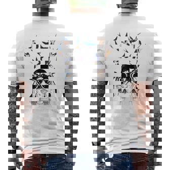 Bird-Watcher Binocular Ornithology Birding Women Men's Back Print T-shirt | Mazezy