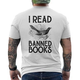 Book Lovers Vintage I Read Banned Books Reading Lovers Men's T-shirt Back Print - Seseable
