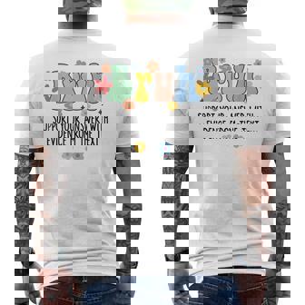 Bruh Support Your Answer With Evidence From The Text Funny Mens Back Print T-shirt | Mazezy