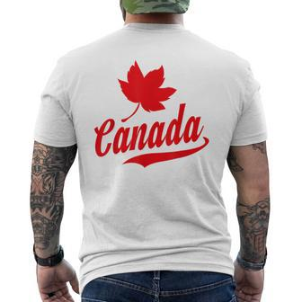 Canadian Maple Leaf Country Canada Men's Back Print T-shirt | Mazezy