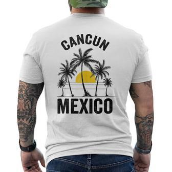 Cancun Beach Souvenir T Mexico 2023 Vacation Family Men's T-shirt Back Print - Seseable