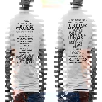 Being A Caregiver Like Riding A Bike Men's T-shirt Back Print - Seseable