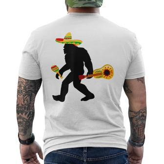 Cinco De Mayo Bigfoot Mexican Guitar Cinco De Mayo Men's T-shirt Back Print - Thegiftio UK