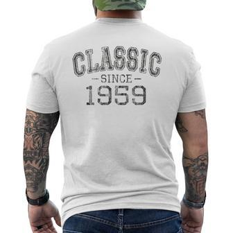 Classic Since 1959 Vintage Style Born In 1959 Birthday Men's Back Print T-shirt | Mazezy