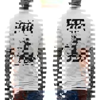 Cool Graphic Panda Papa Bear Dad Men's Back Print T-shirt | Mazezy