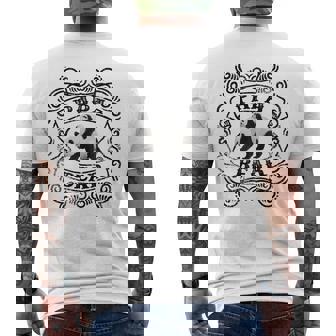 Cute Design Panda Papa Bear Dad Gift Mens Back Print T-shirt | Mazezy
