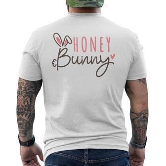 Cute Easter Bunny Vintage Happy Easter Honey Bunny Men's T-shirt Back Print - Seseable