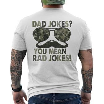 Dad Joke You Mean Rad Jokes Funny Fathers Day Vintage Mens Back Print T-shirt | Mazezy