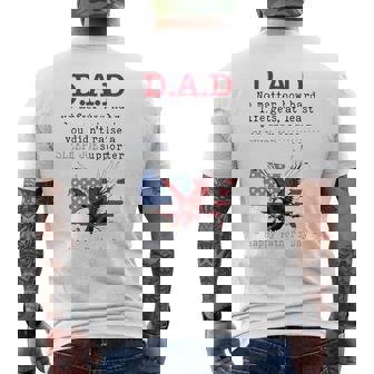 Dad No Matter How Hard Life Gets Sloppy Joe Supporter Happy Father’S Day Men's Back Print T-shirt | Mazezy