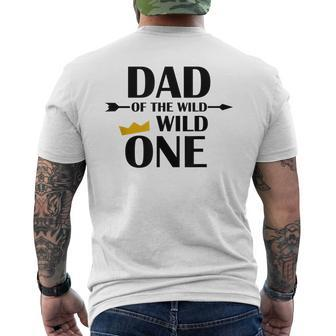 Dad Of The Wild One | Cute Fatherhood Gift Mens Back Print T-shirt | Mazezy