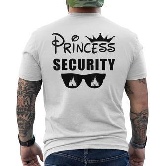 Dad Princess Security Halloween Costume Gift For Mens Mens Back Print T-shirt | Mazezy DE