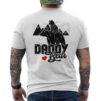 Daddy Bear Cute Baby Cub Papa Dad A Pops Father’S Day Cool Men's Back Print T-shirt | Mazezy