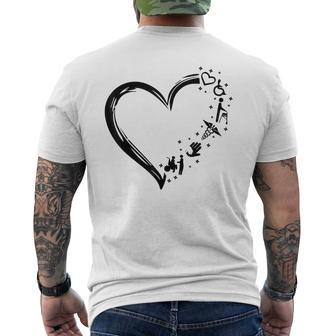 Disability Support Heart Helping Hands Disability Pride Men's T-shirt Back Print - Seseable