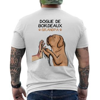 Dogue De Bordeaux Grandpa Dog Men's Back Print T-shirt | Mazezy